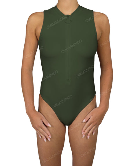 Sleeveless Cut Out Back One Piece