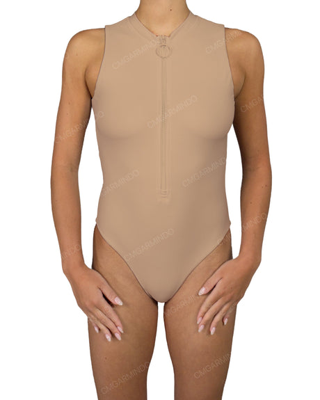 Sleeveless Cut Out Back One Piece