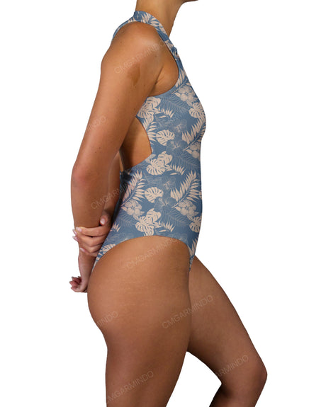 Sleeveless Cut Out Back One Piece
