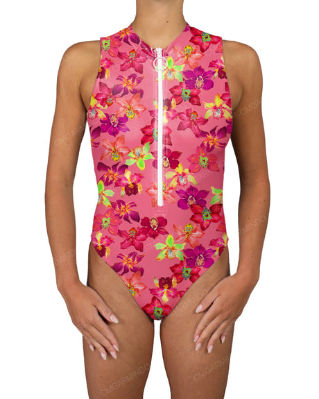 Sleeveless Cut Out Back One Piece