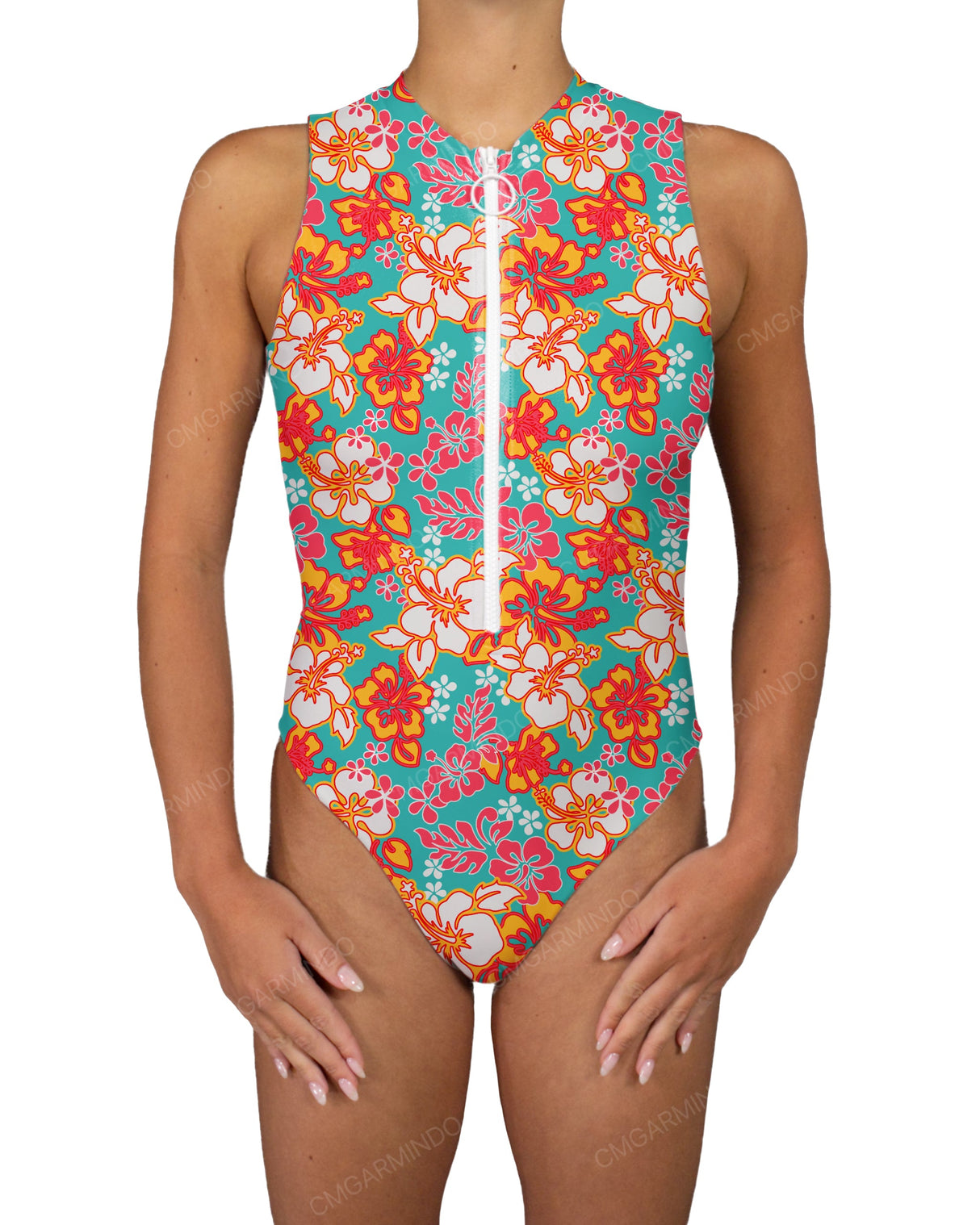 Sleeveless Cut Out Back One Piece