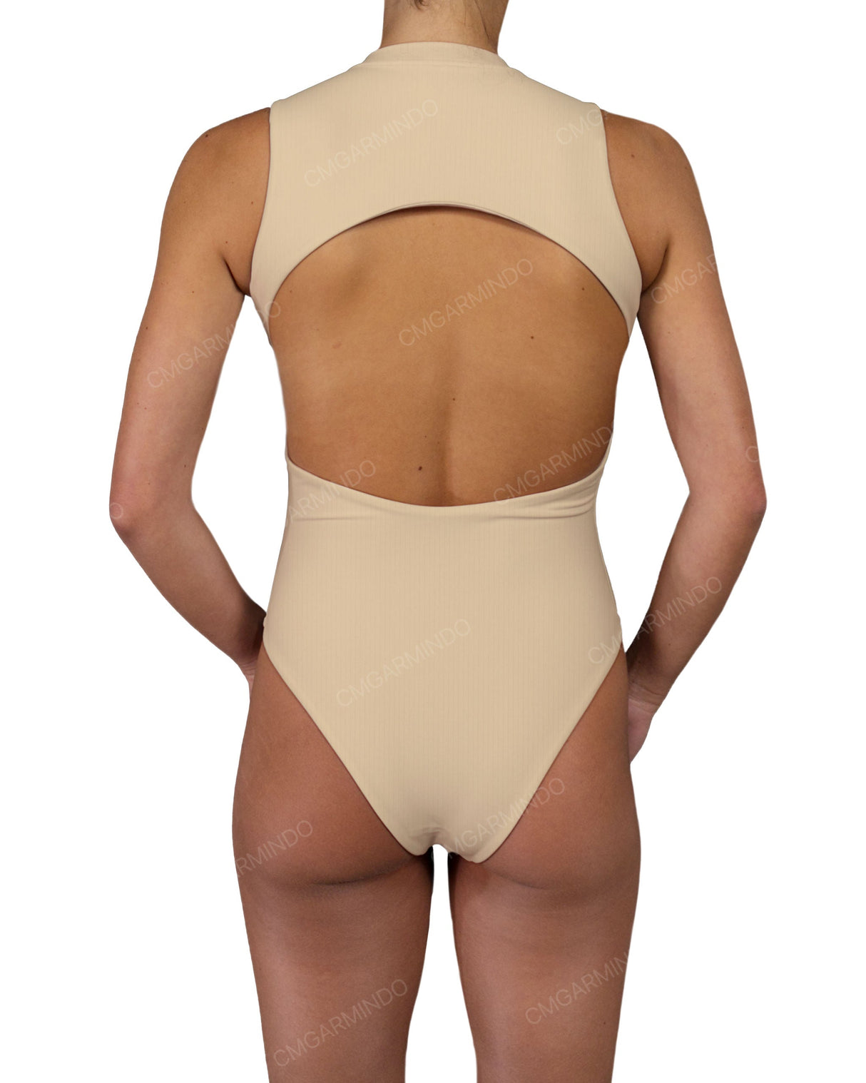 Sleeveless Cut Out Back One Piece