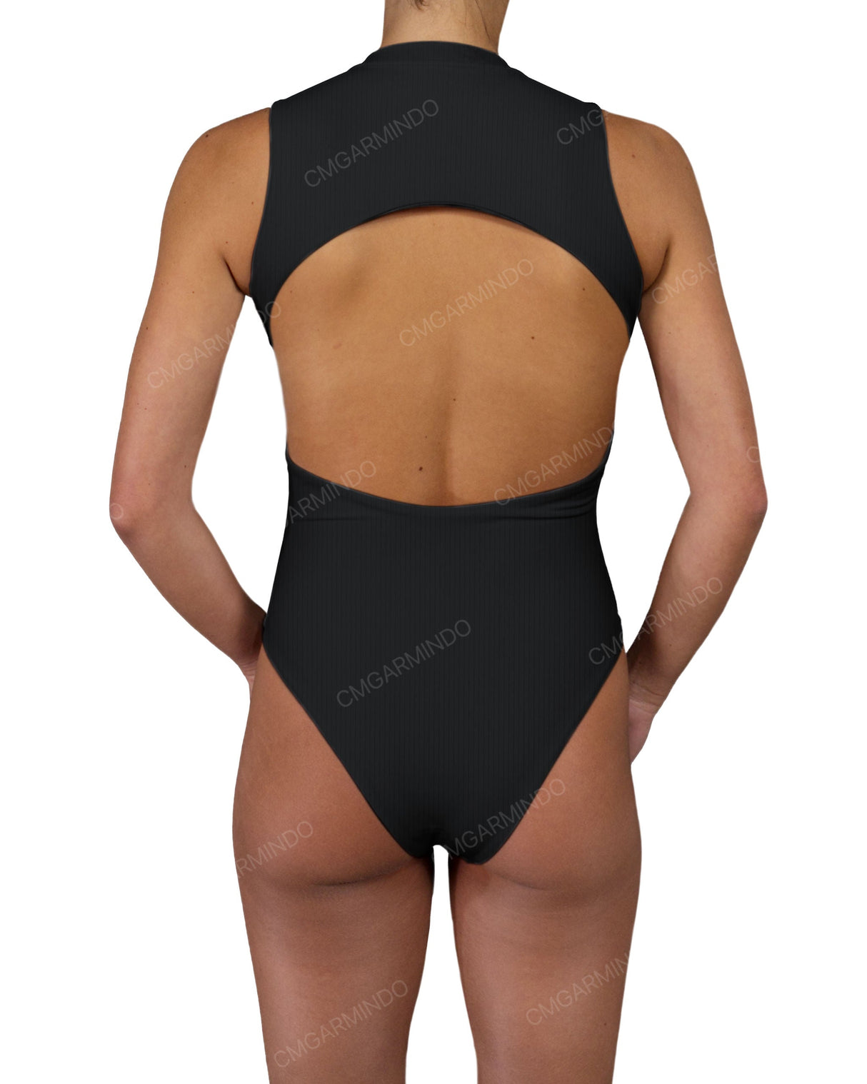 Sleeveless Cut Out Back One Piece