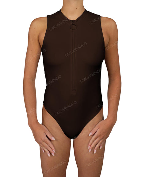 Sleeveless Cut Out Back One Piece