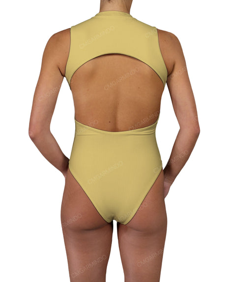 Sleeveless Cut Out Back One Piece