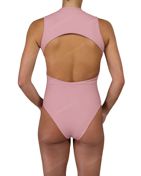 Sleeveless Cut Out Back One Piece
