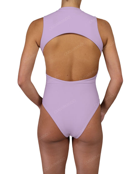 Sleeveless Cut Out Back One Piece