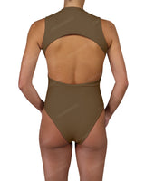 Sleeveless Cut Out Back One Piece