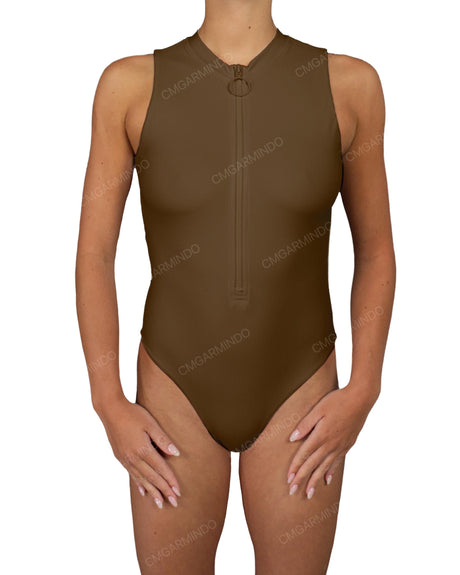 Sleeveless Cut Out Back One Piece