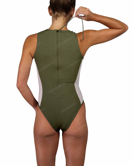 Sleeveless Side Panel One Piece
