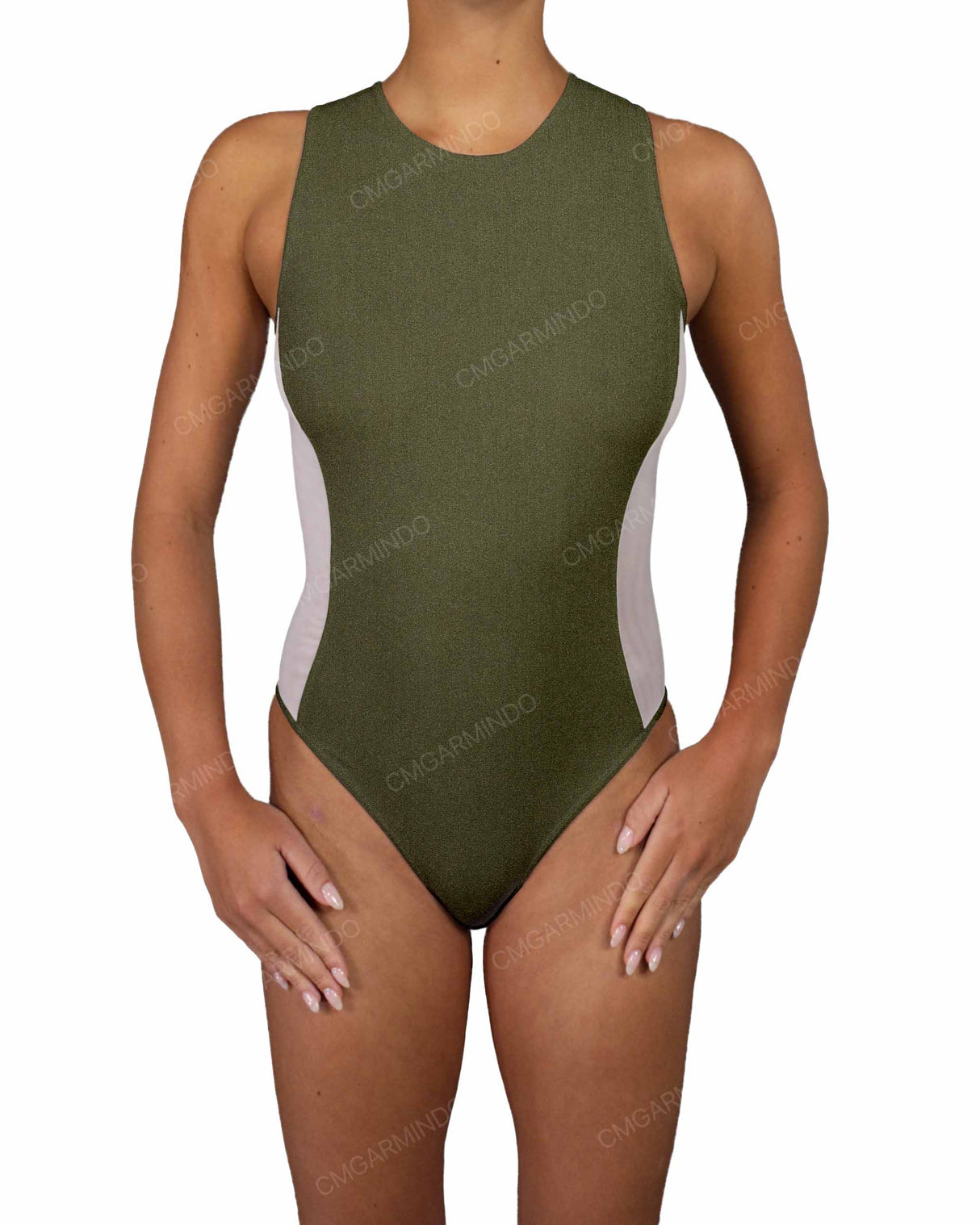 Sleeveless Side Panel One Piece