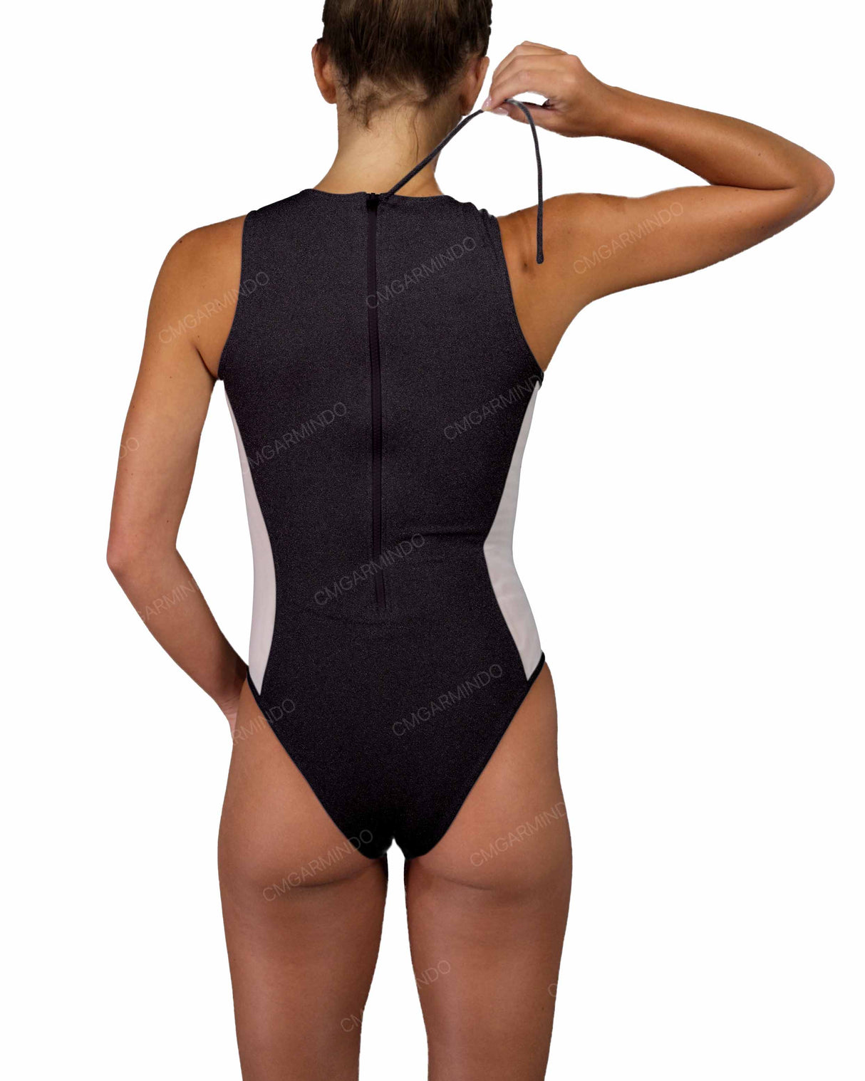 Sleeveless Side Panel One Piece