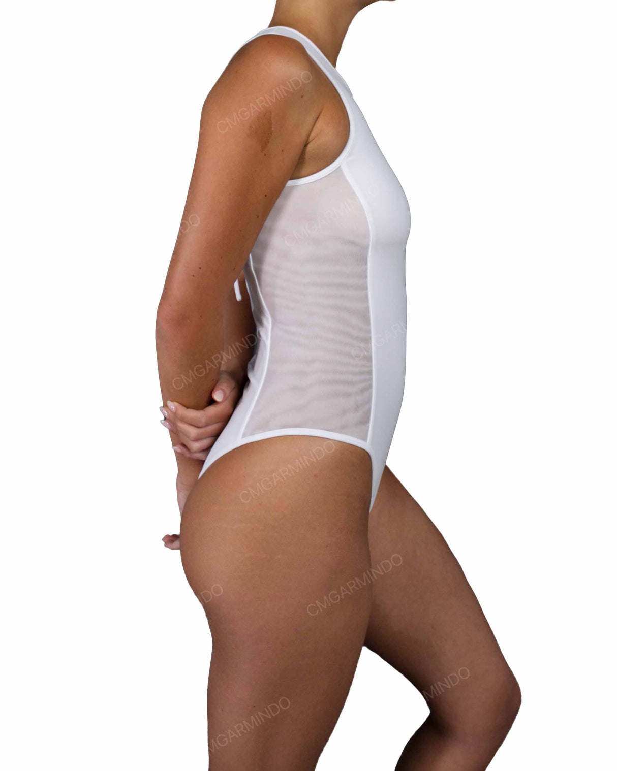 Sleeveless Side Panel One Piece
