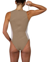 Sleeveless Side Panel One Piece