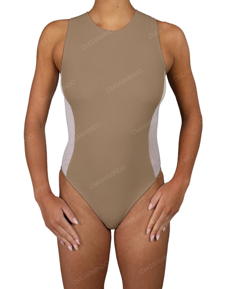 Sleeveless Side Panel One Piece