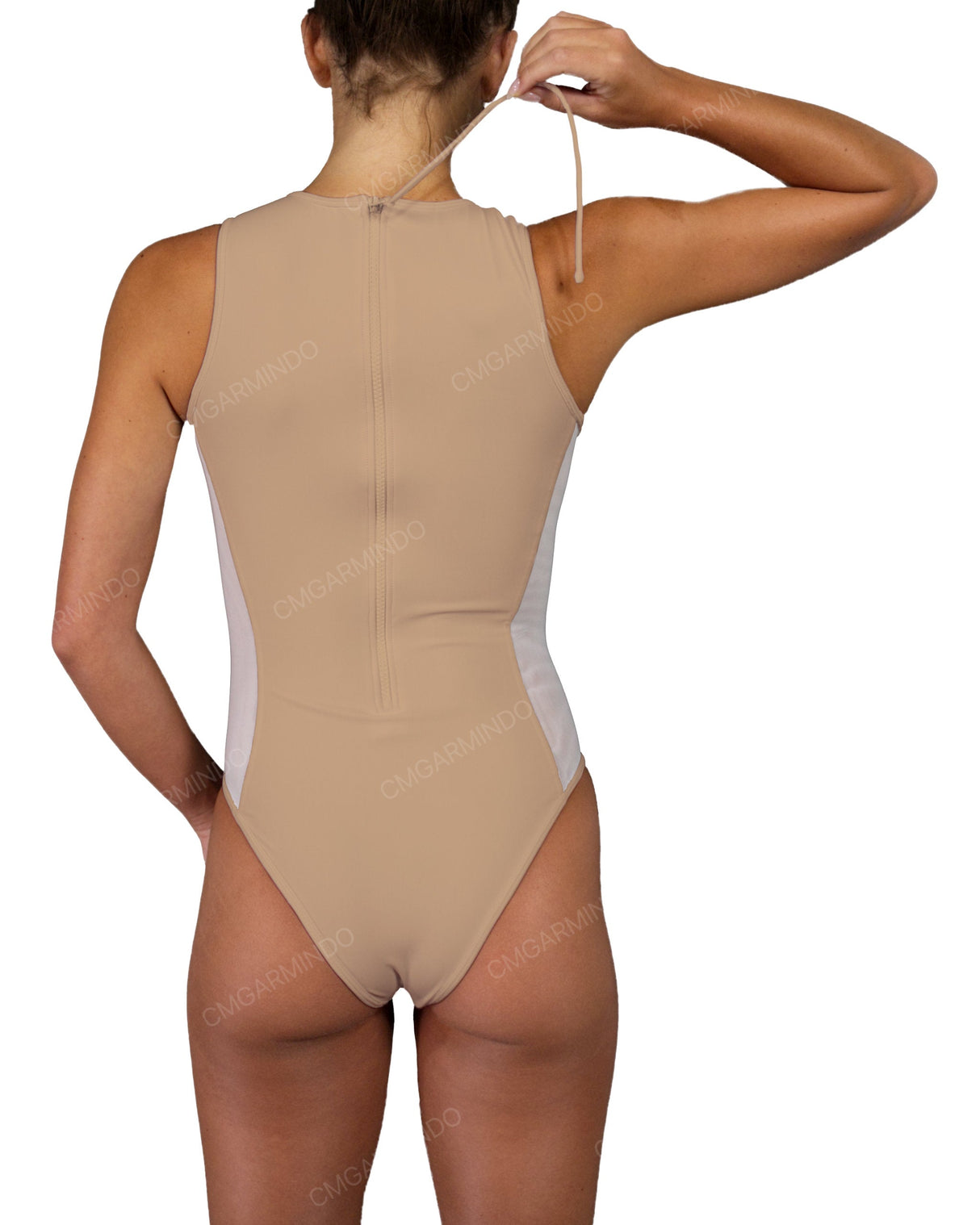 Sleeveless Side Panel One Piece