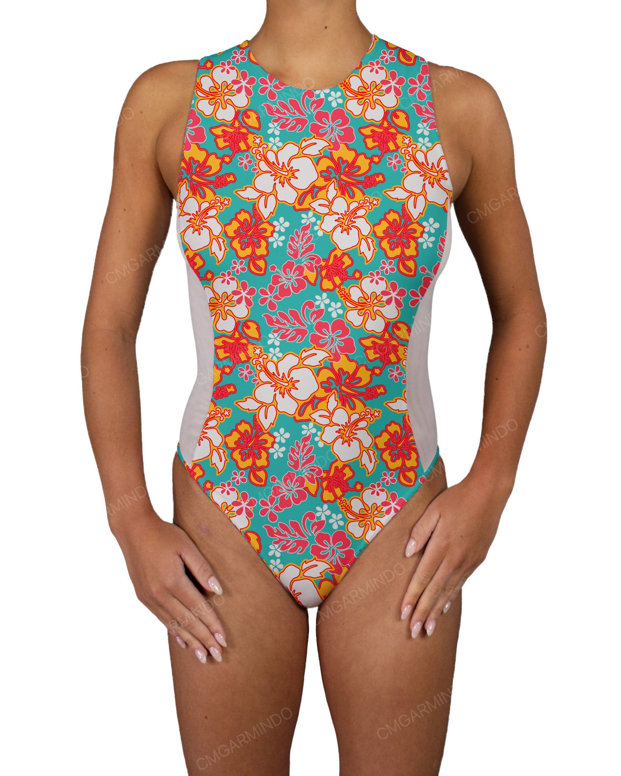Sleeveless Side Panel One Piece