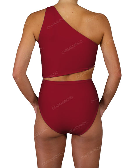 One Shoulder Twist One Piece