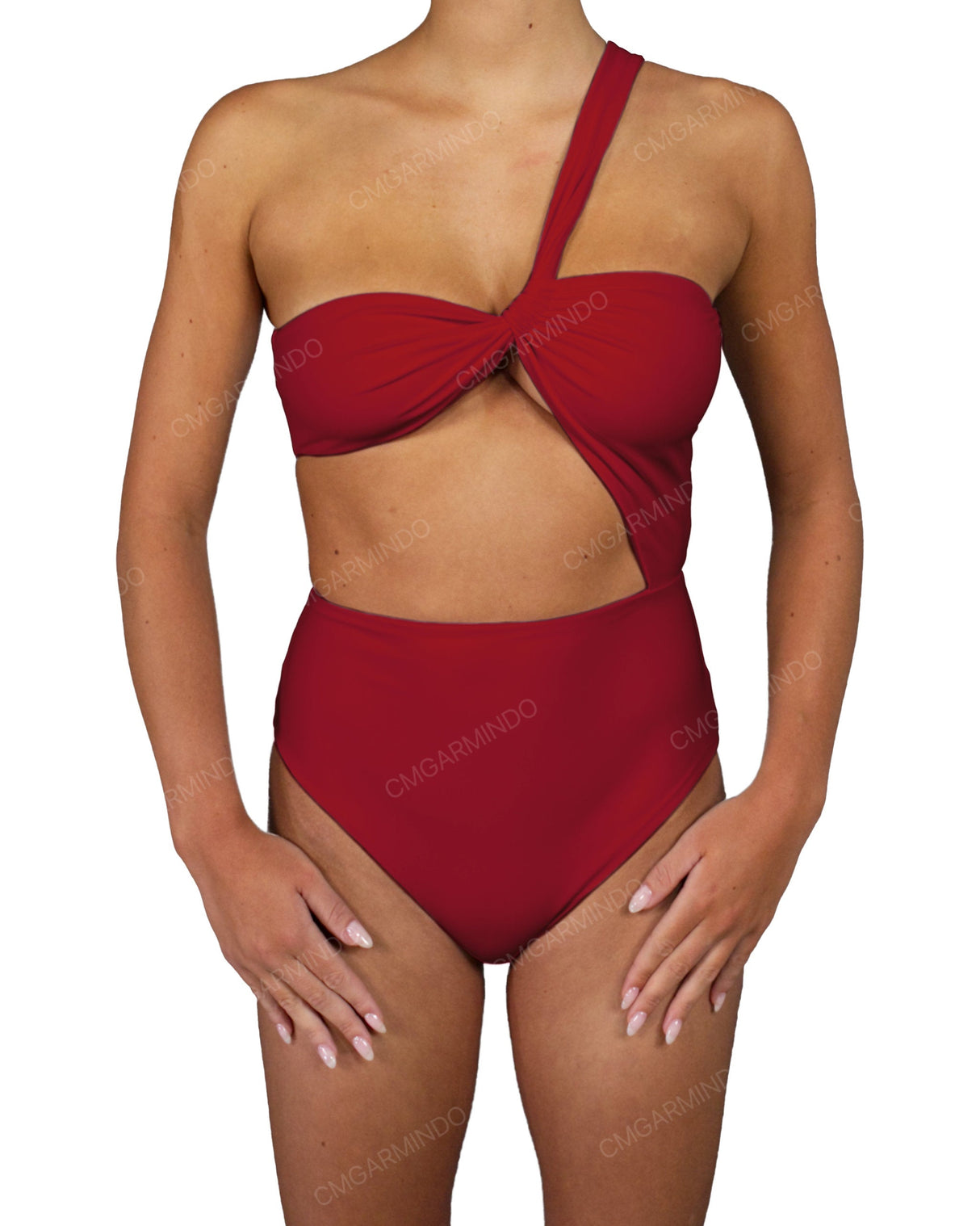 One Shoulder Twist One Piece