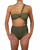 One Shoulder Twist One Piece