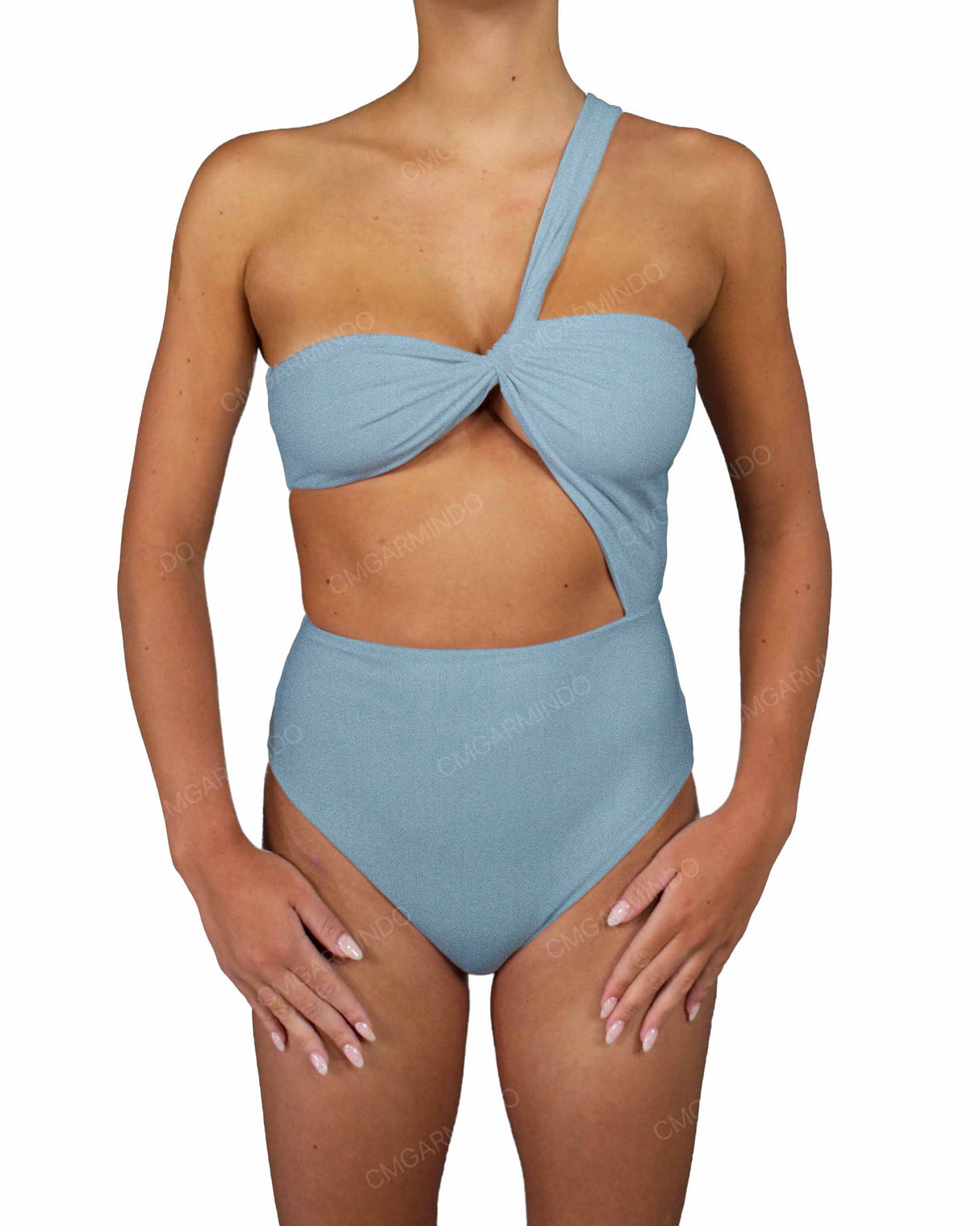 One Shoulder Twist One Piece