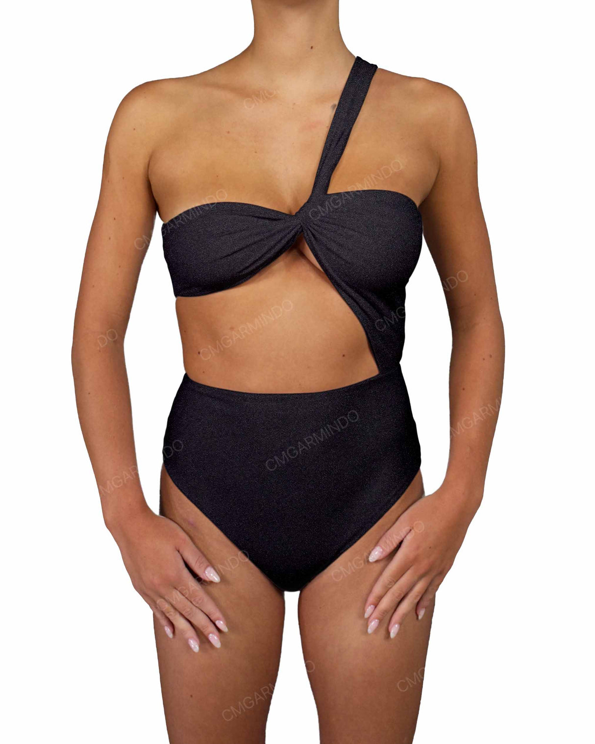 One Shoulder Twist One Piece