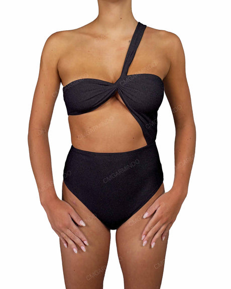 One Shoulder Twist One Piece
