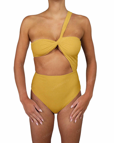 One Shoulder Twist One Piece