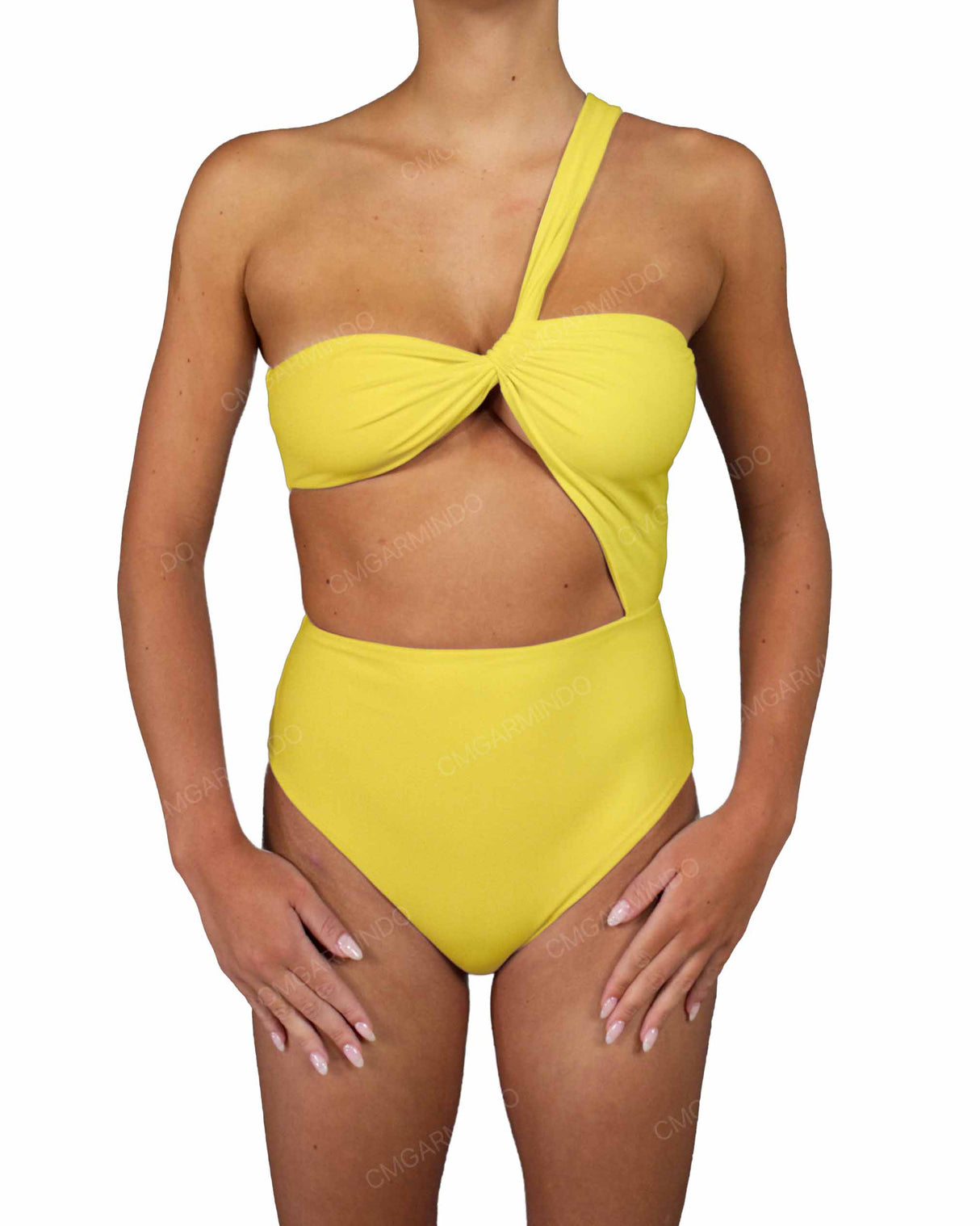 One Shoulder Twist One Piece