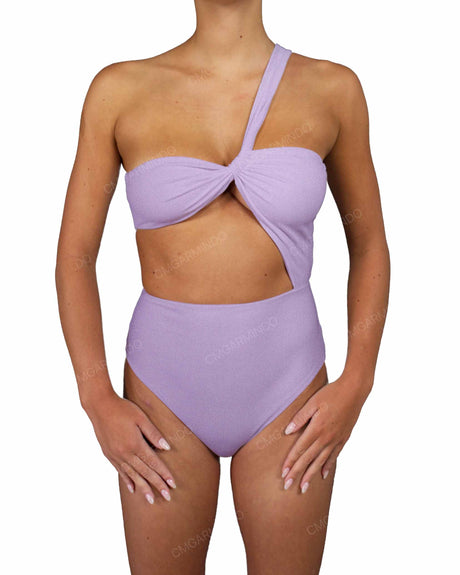 One Shoulder Twist One Piece