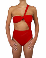 One Shoulder Twist One Piece