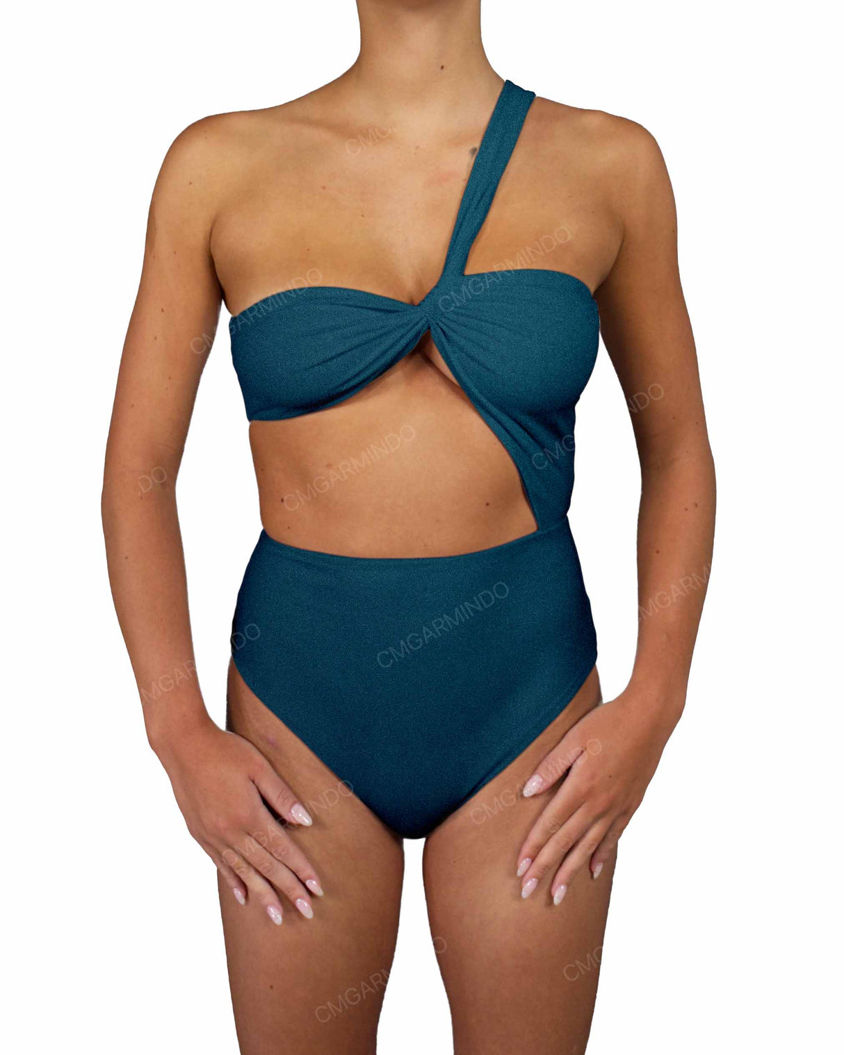 One Shoulder Twist One Piece