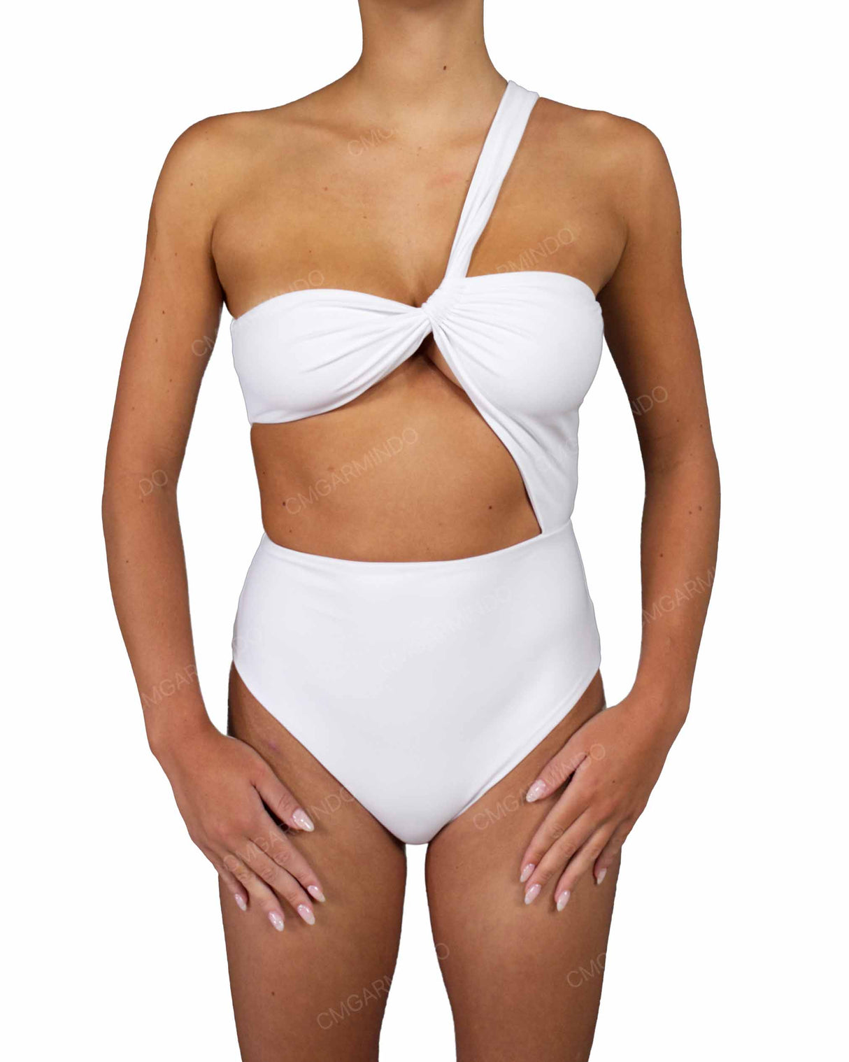 One Shoulder Twist One Piece