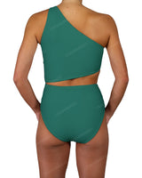 One Shoulder Twist One Piece