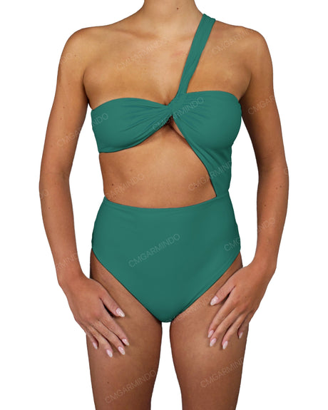 One Shoulder Twist One Piece