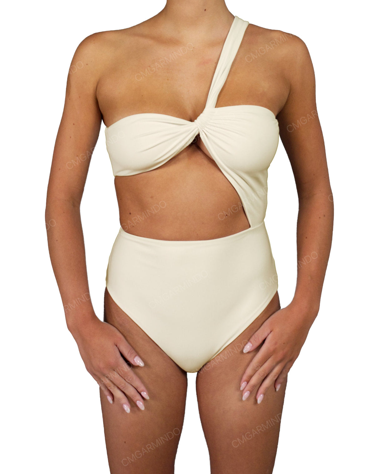 One Shoulder Twist One Piece