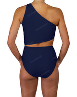 One Shoulder Twist One Piece