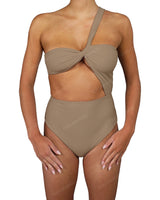 One Shoulder Twist One Piece