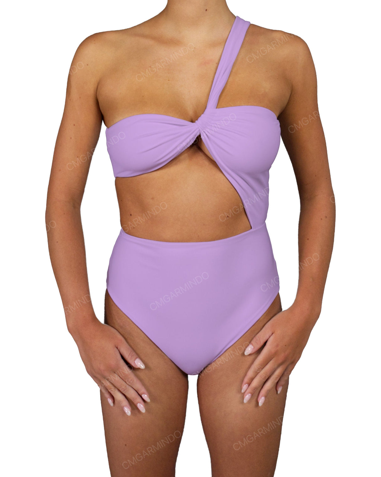 One Shoulder Twist One Piece