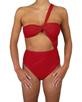 One Shoulder Twist One Piece