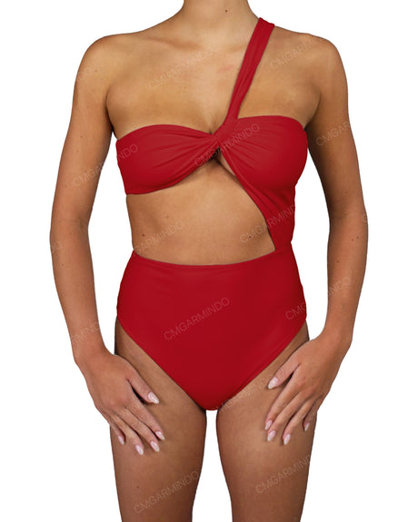 One Shoulder Twist One Piece