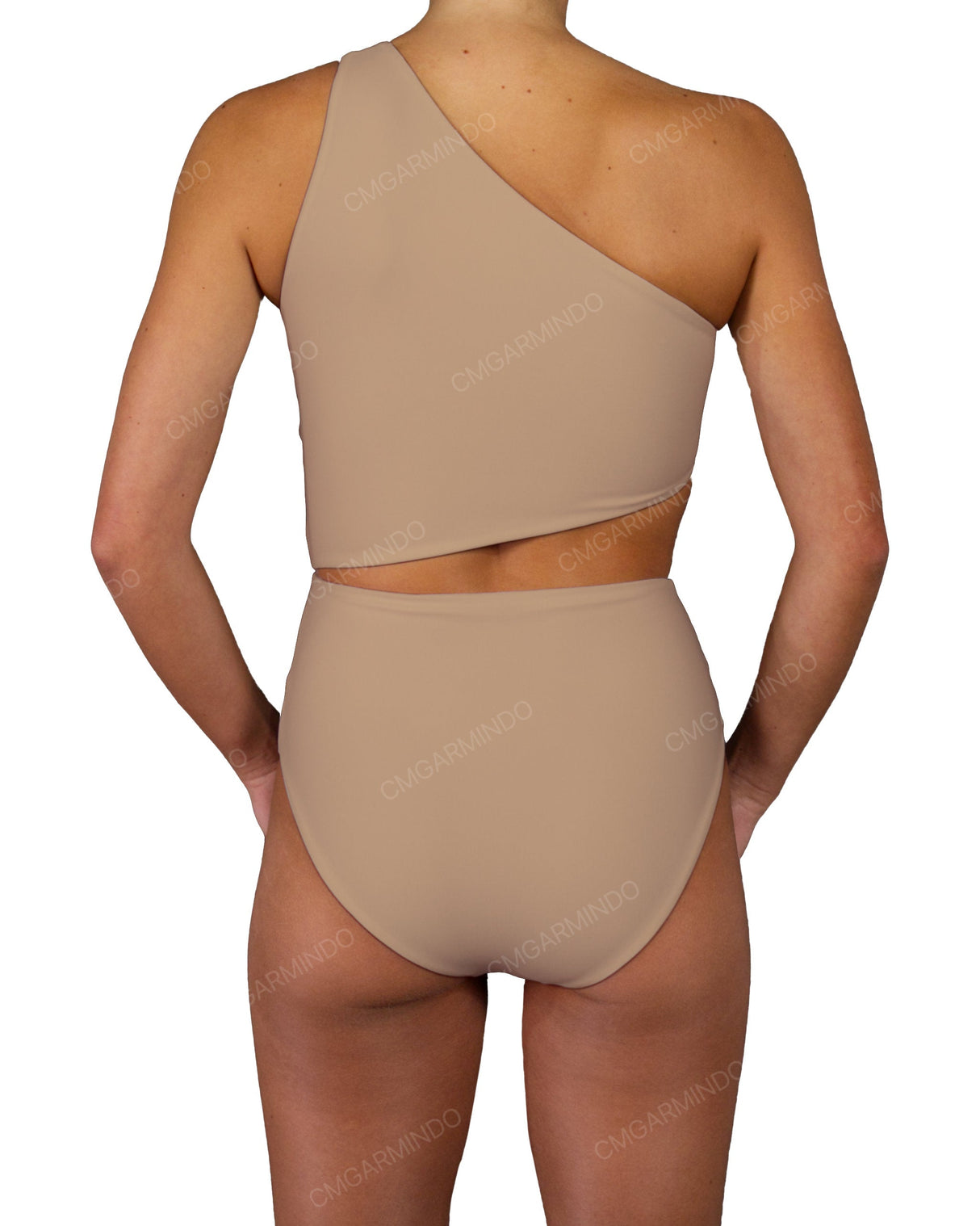 One Shoulder Twist One Piece