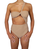 One Shoulder Twist One Piece