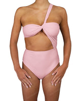 One Shoulder Twist One Piece
