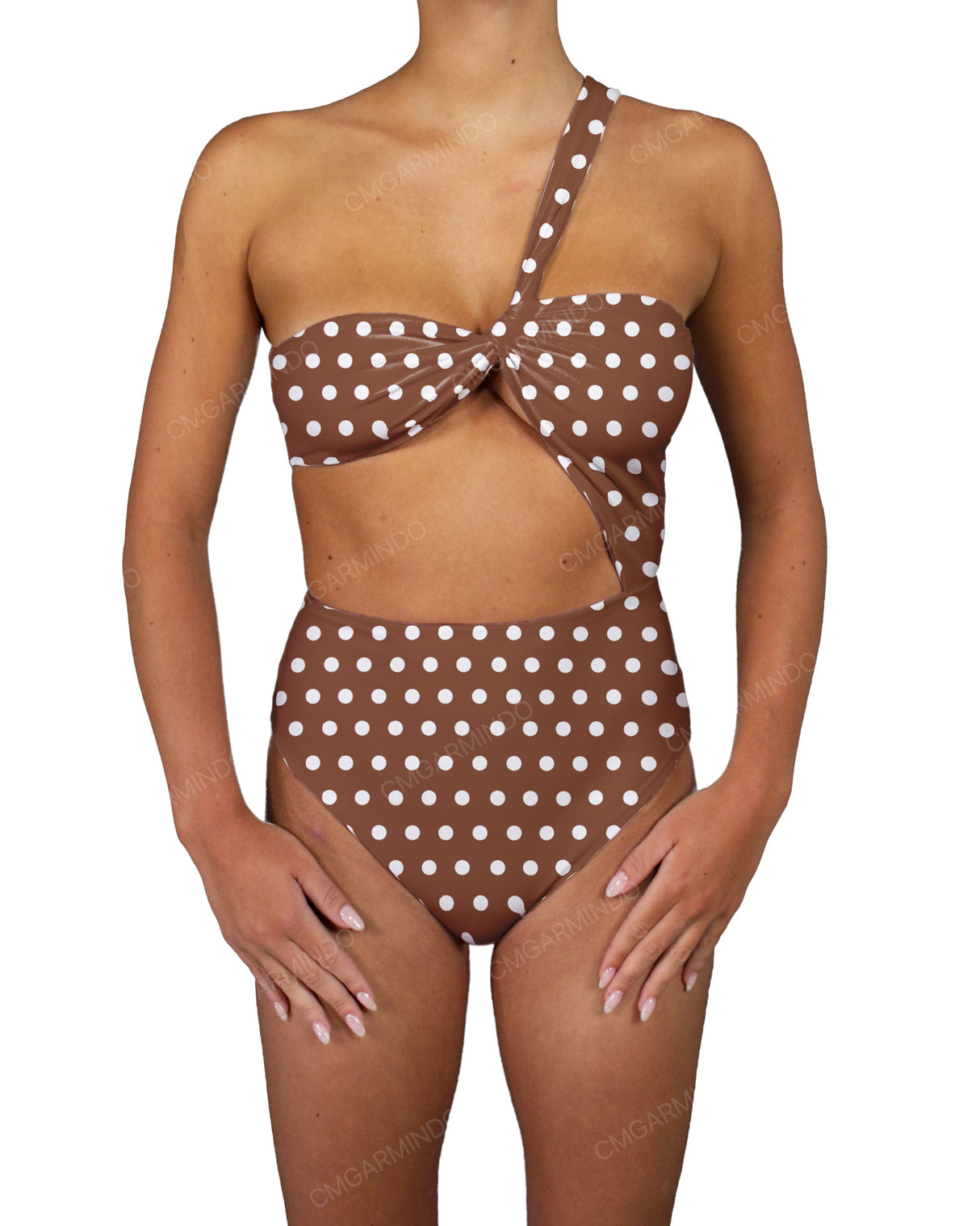 One Shoulder Twist One Piece