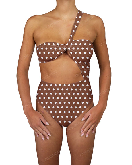 One Shoulder Twist One Piece