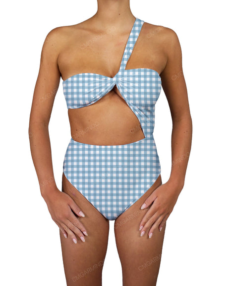 One Shoulder Twist One Piece