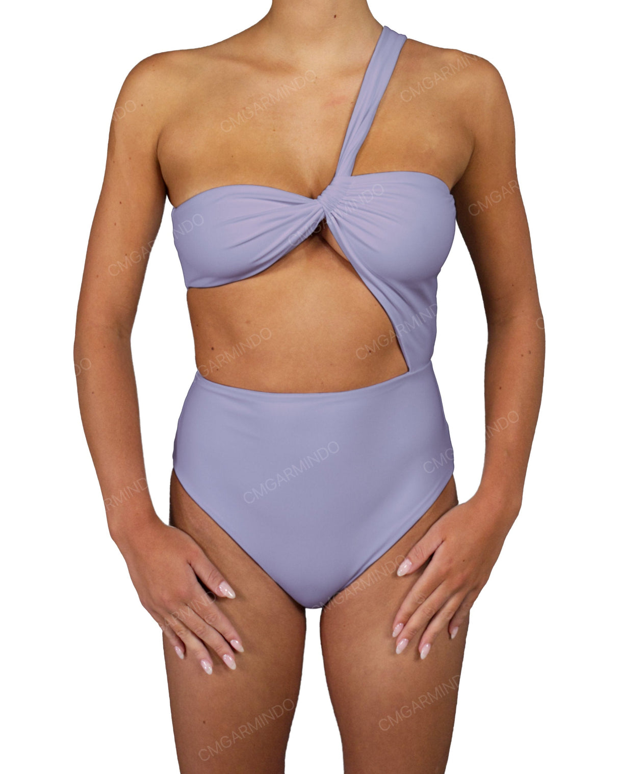 One Shoulder Twist One Piece
