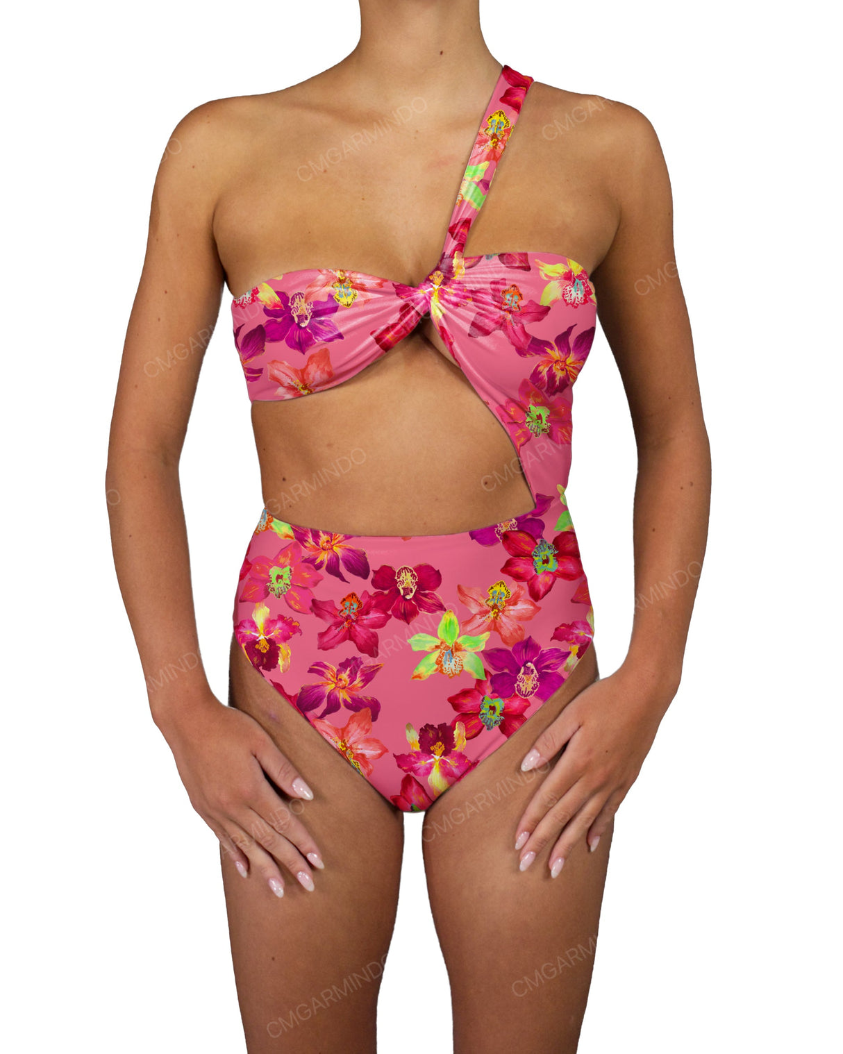 One Shoulder Twist One Piece