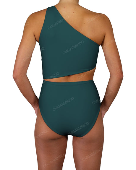 One Shoulder Twist One Piece